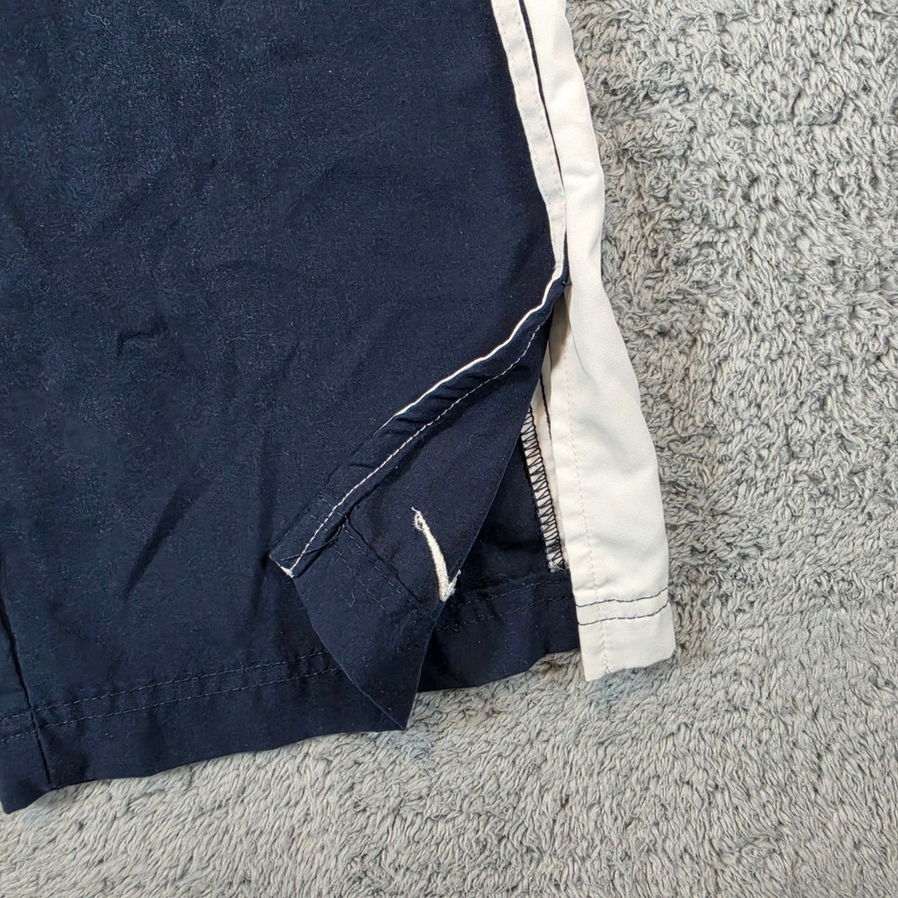 Nike Track Pants Mens Medium Navy Blue White Side Stripe Vintage Windbreaker Y2K - Picture 6 of 10